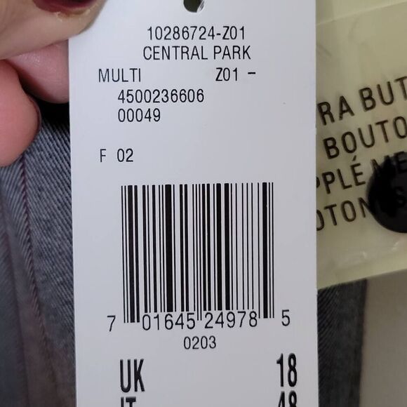 Anne Klein Stretch Career Wide Leg Pants Trousers Grey Pinstripes 14 - Picture 3 of 8